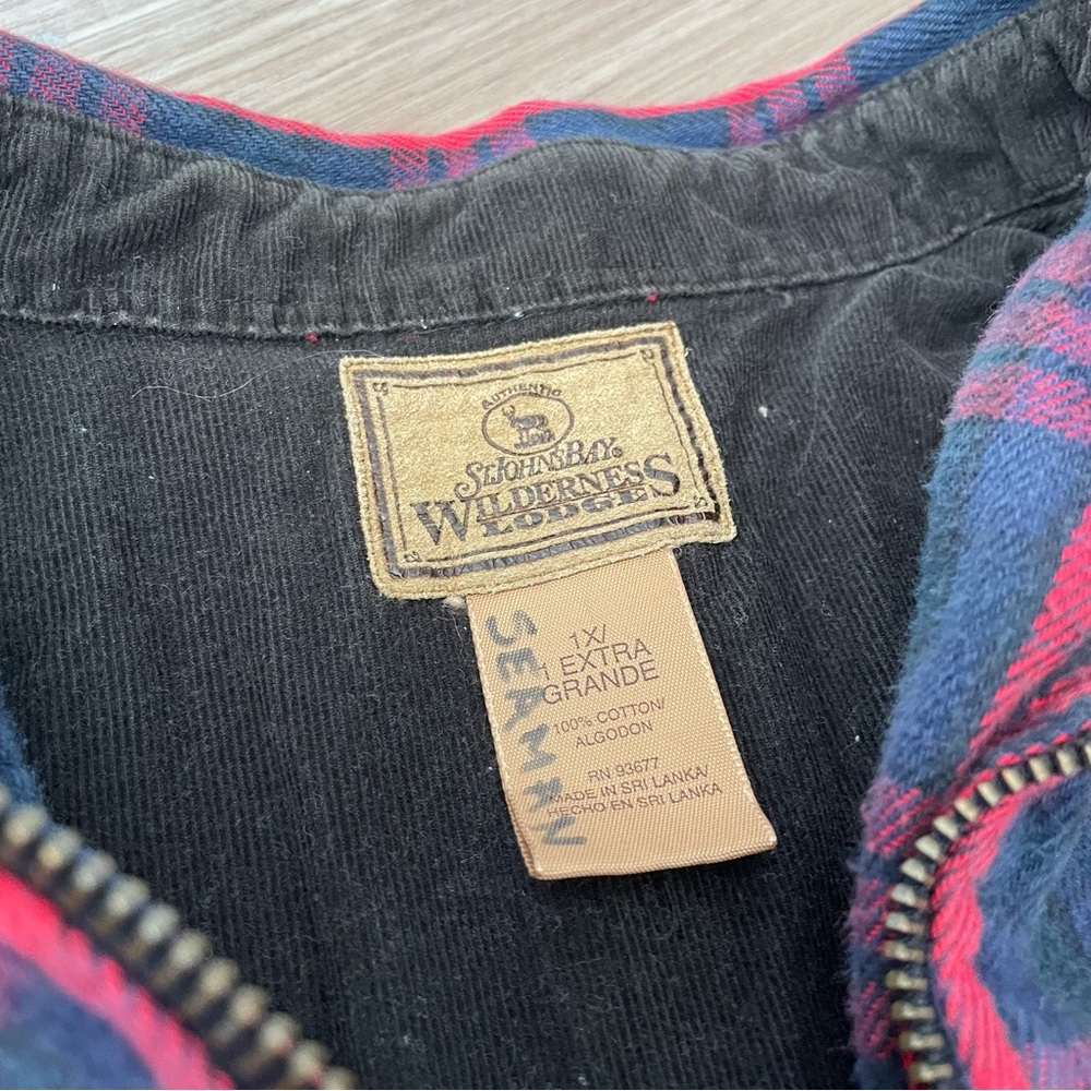 St. John’s Bay Wilderness Lodge Vintage Plaid Zip Up Shirt Jacket - Picture 3 of 6